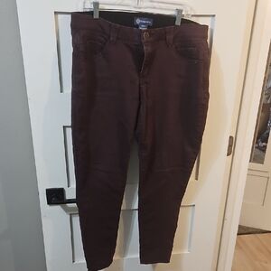 Democracy Women's Dark Burgundy Skinny Jeans